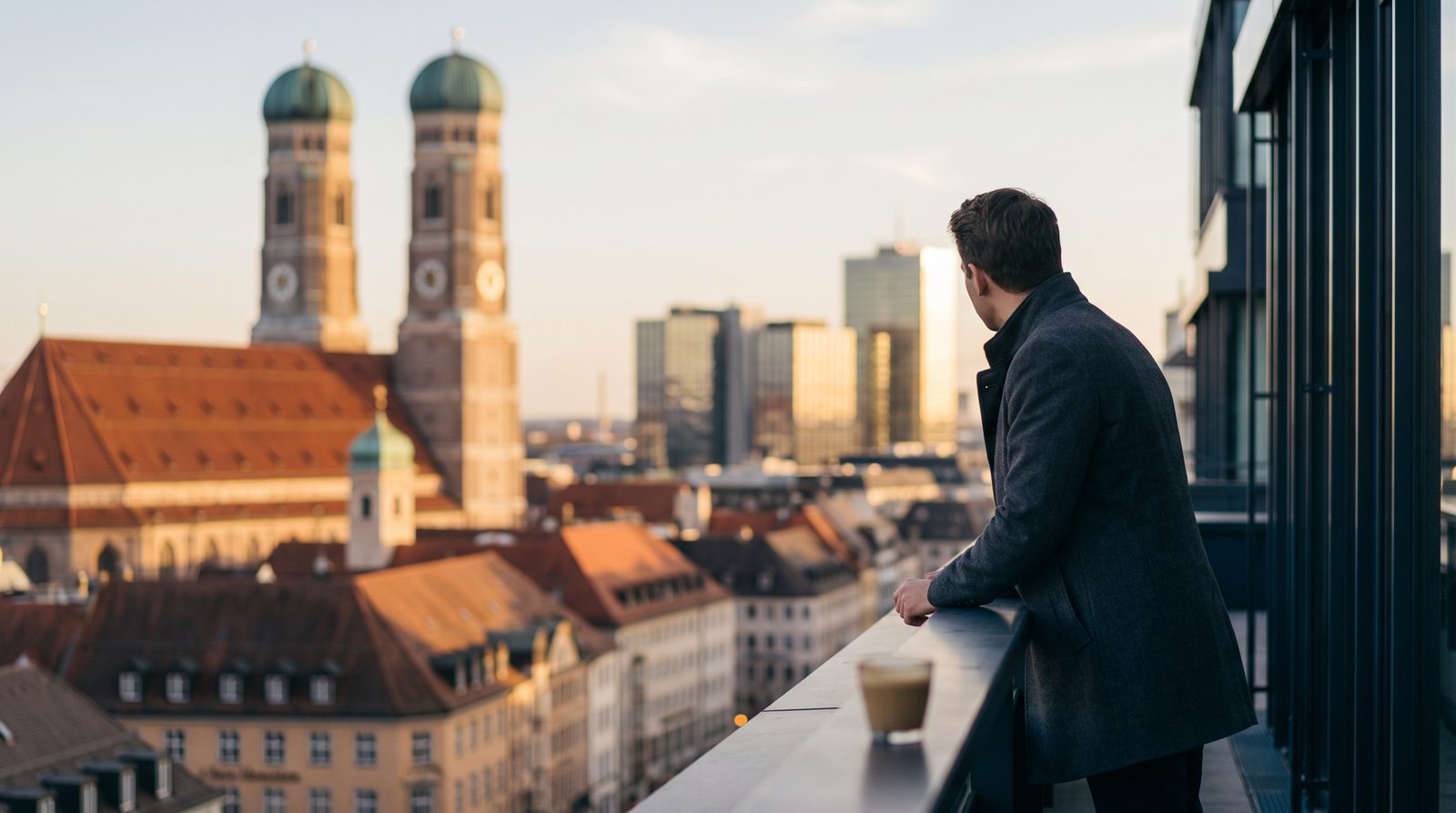 Blick über München mit Frauenkirche, Insolvenzberatung